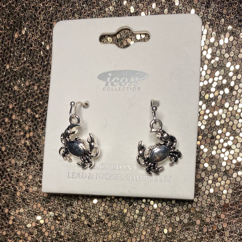 Zodiac Cancer Crab Earrings Designed in the USA - Picture 4 of 4